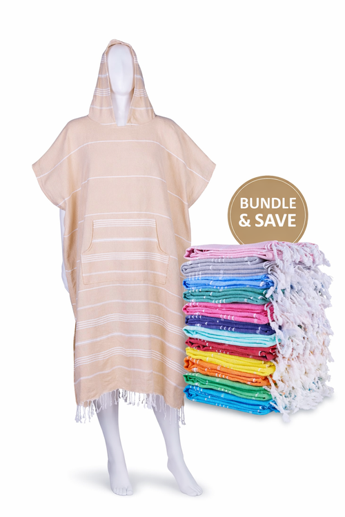 4 x Turkish poncho 4 x Turkish Towel