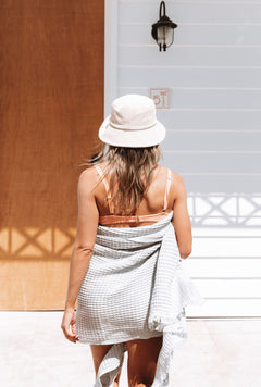 Waffle Pearl Grey x 2 Turkish Towel Bundle