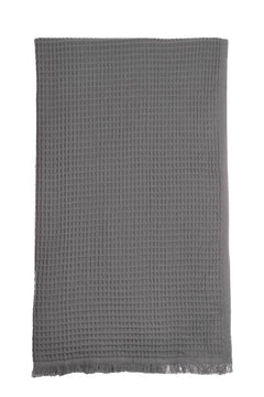 Waffle Charcoal Grey Turkish Towel