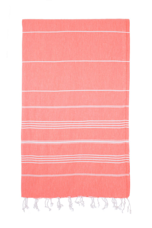Turkish Towel Co Coral Turkish Towel 100% Cotton Buy Online