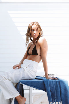 Stonewash Blue Turkish Towel